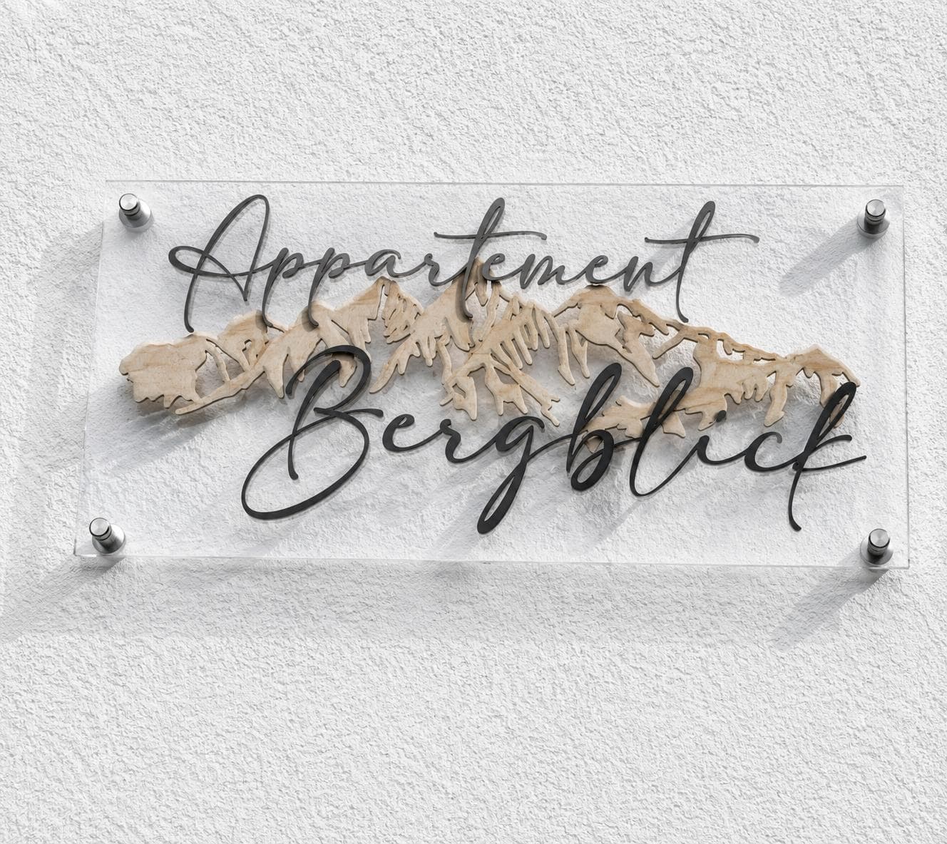 Türschild „Appartement Bergblick"
