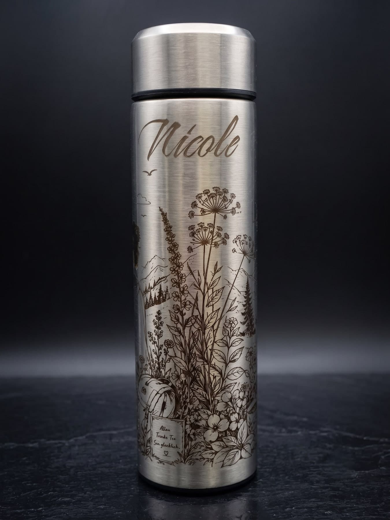Gravierte Thermosflasche