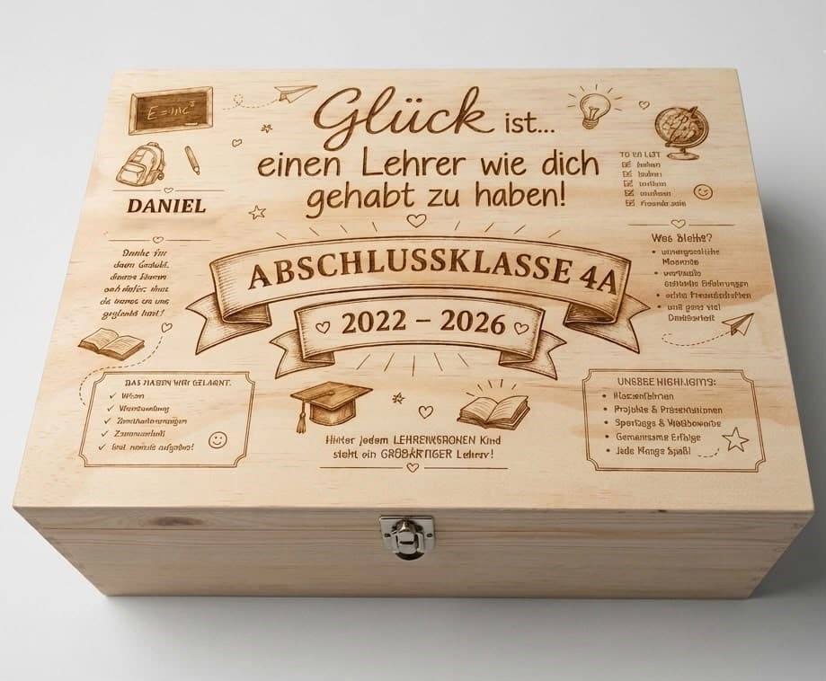 Erinnerungsbox für einen Lehrer