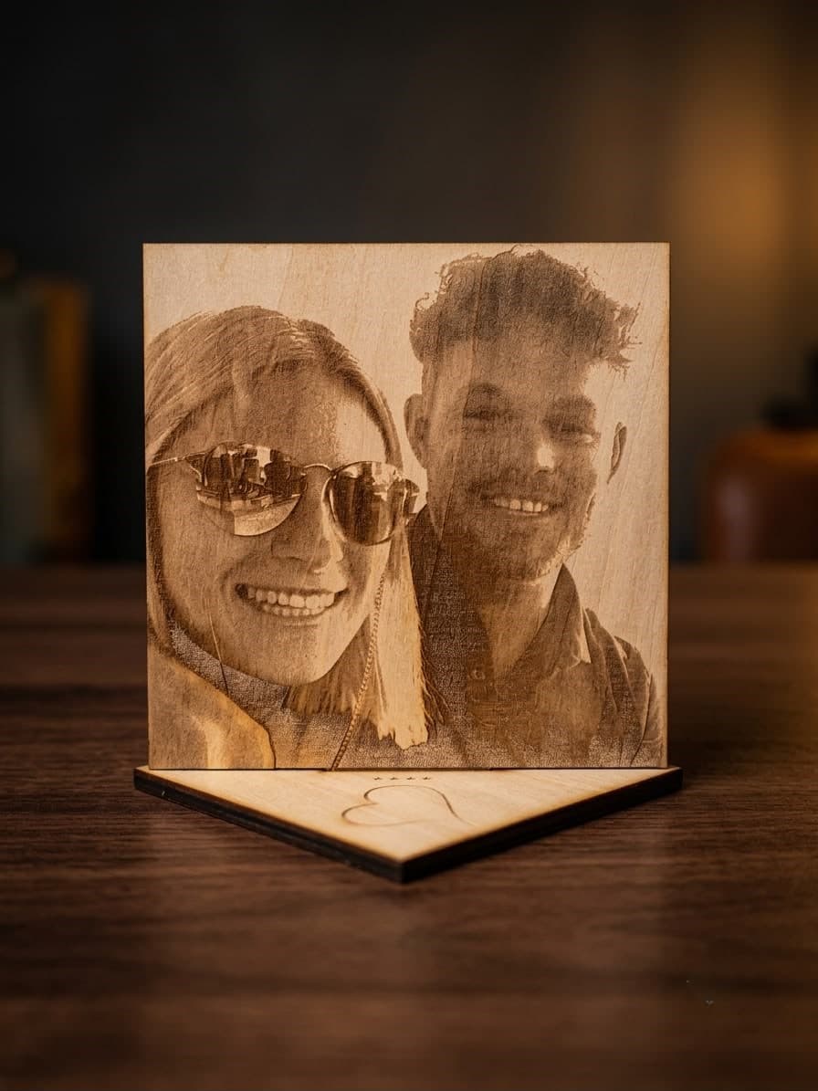 Kleines Fotogeschenk mit Ständer